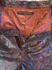 Double D Ranch Geniune Leather Snakeskin High Waisted Pleated Pants Size 10 NWOT