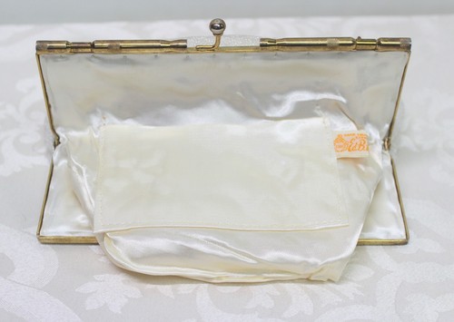Petite Point Tapestry Seed Bead Kiss Lock Ed B. Robinson Evening Bag France - Picture 12 of 12