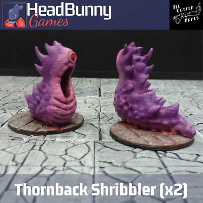 Thornback Shribblers - Giant Spiked Cave Slugs  DnD Tabletop Miniature