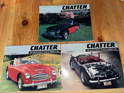 Chatter Austin Healey Club of America Magazine 1993 Lot Of 3 June August October