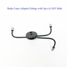 Front Brake Line Adapter Fitting W 3 An3 Male For Harley Dyna Softail Touring Front Brake Line Adapter Fitting W 3 An3 Male For Harley Dyna Softail Touring