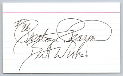 Preston Pearson Signed Index Card - Football - Dallas Cowboys