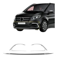 Nebelscheinwerfer Leiste FüR Mercedes Vito StoßStangenleiste Ab 2024 Chrom 3Tlg