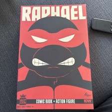 Image of Teenage Mutant Ninja Turtles BST AXN Figure & Comic Raphael Exclusive TMNT