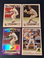 (4) CJ Abrams 2022 Topps Chrome PURPLE REFRACTOR Rookie Card #USC3 RC Nationals