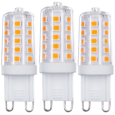 LED Kapsel Leuchtmittel Lampe Birne G9 dimmbar 3.5W warmweiß Klar 3-Pack