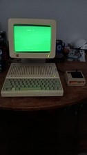 Apple IIc Mini Desktop Computer Beige w/ Monitor, Power Supply, Joystick