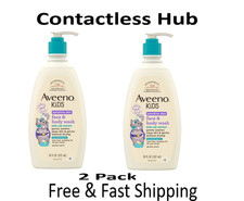 Aveeno Kids Sensitive Skin Face and Body Wash 18 Fl Oz Pack of 2 , Off White