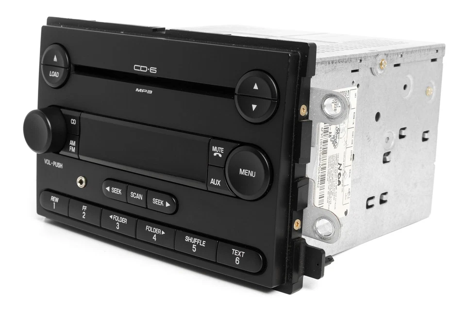 Radio reproductor de CD Ford Freestyle AM FM 06 6 discos con entrada auxiliar 6F9T-18C815-AB Foto 3 de 4
