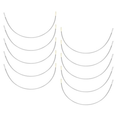 6 Paar beschichtete Metall Bügel für BHs Bralette silber