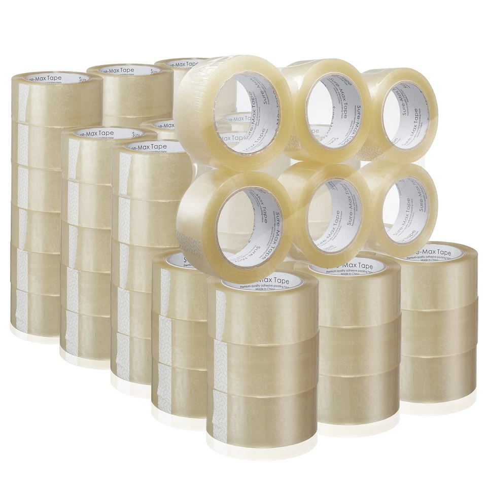 72 Rolls Carton Sealing Clear Packing Tape Box Shipping- 1.8 mil 2" x 110 Yards - Image 2 of 4
