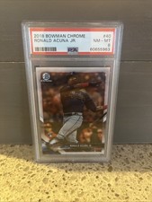 Ronald Acuna Jr 2018 Bowman Chrome Rookie Card #40 Atlanta Braves RC. rookie card picture