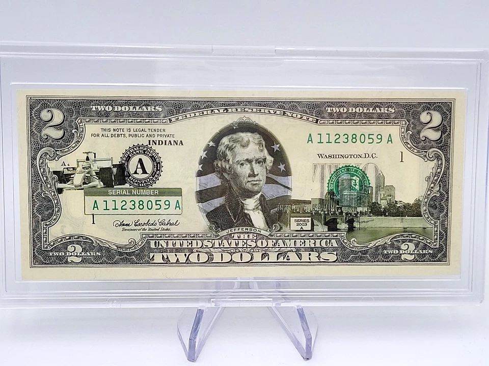 2003 $2 Green Seal Idaho West Virginia Maryland New Jersey Maine Note Lot. H76 - Image 4 of 4