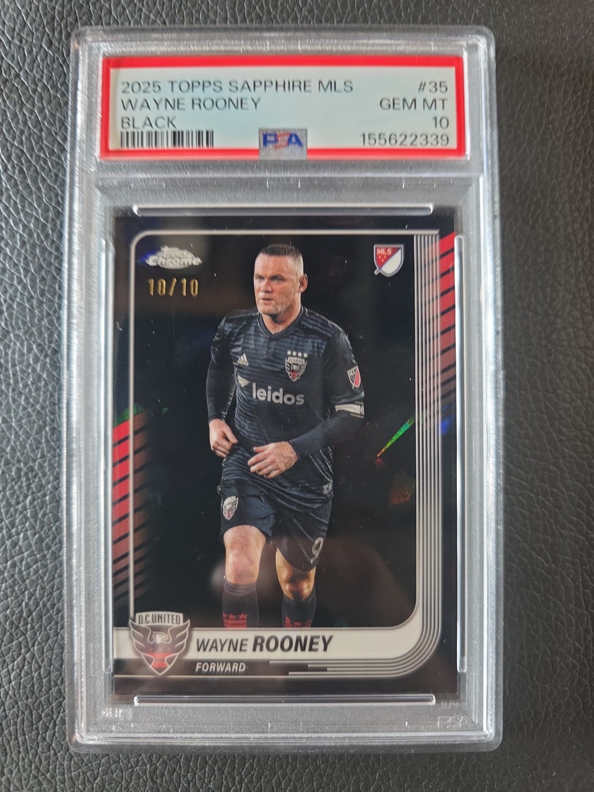 2025 Topps Sapphire MLS Wayne Rooney Black /10 Gem Mint 10