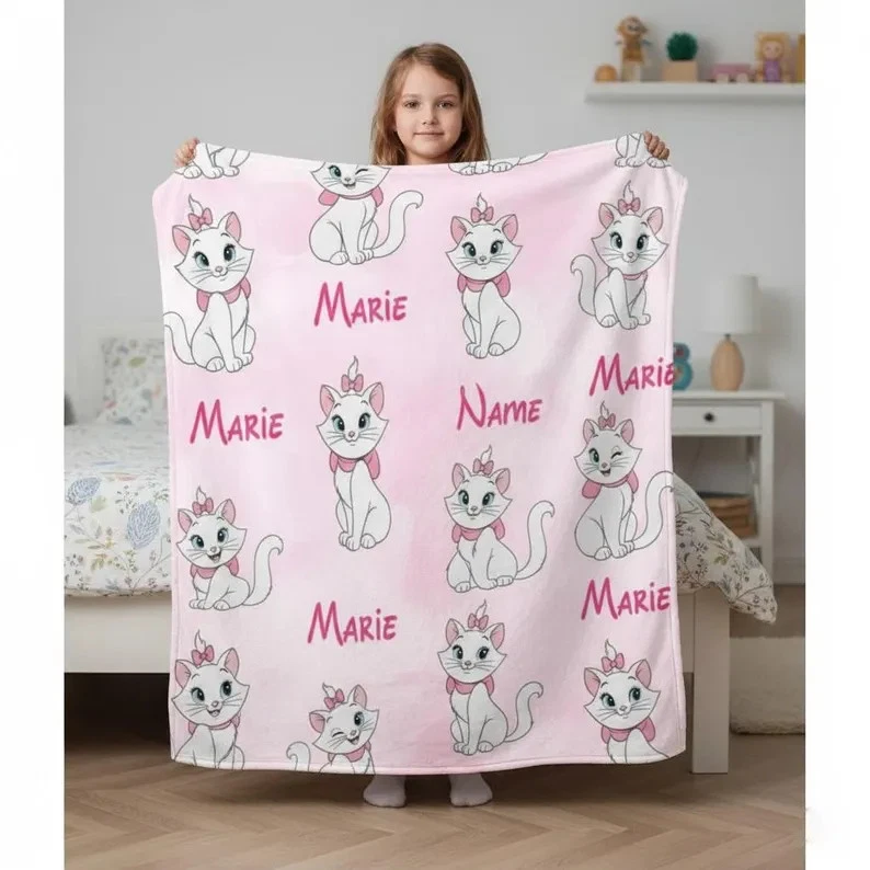 Personalized Aristocats Marie Disney Fleece Blanket