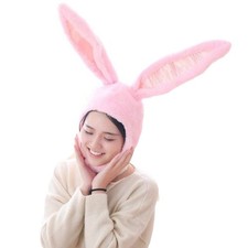 Plush Fun Bunny Ears Hood Women Costume Hats Cosplay Christmas Party Holiday ...