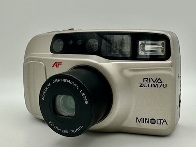 Minolta Riva Zoom 70 Analoge 35mm Kamera -Getestet & Funktionsfähig - Inkl. Film