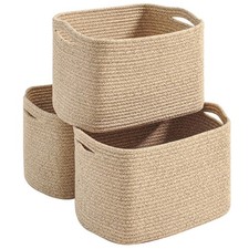Storage Baskets for Organizing Shelves, Woven Cotton Rope Basket for Storage,...