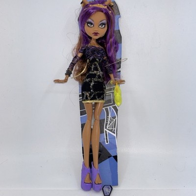 Clawdeen Wolf Ghouls Night Out Monster High Doll New Mounted On Orig Box Cut Out