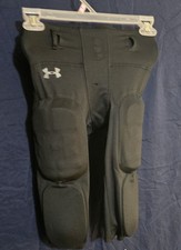 Under Armour Youth YMD Black Padded Football Pants w/ Integrated Leg Pads