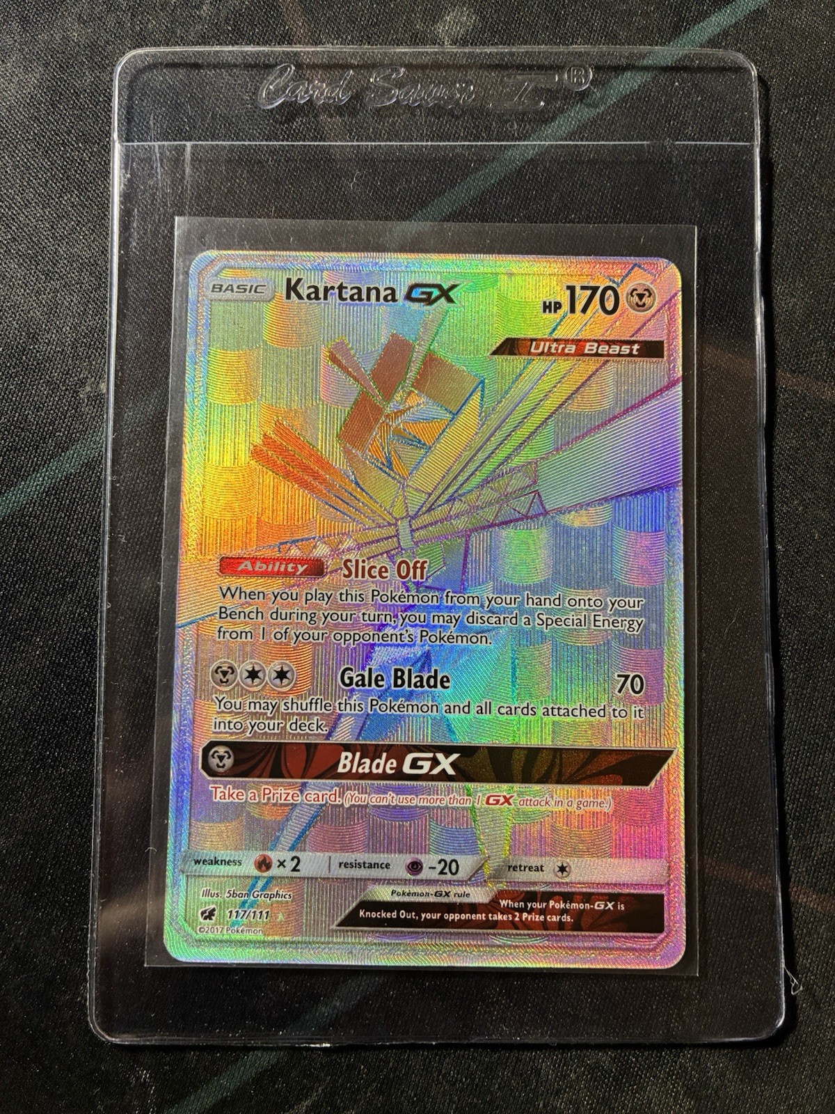 Kartana GX 117/111 HYPER SECRET RARE Pokemon SM Crimson Invasion NM 2017