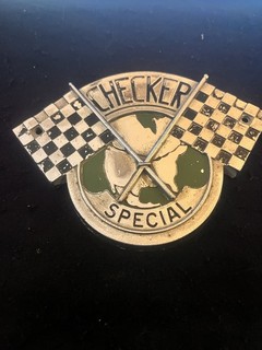 Checker Cab 1950's radiator hood badge emblem