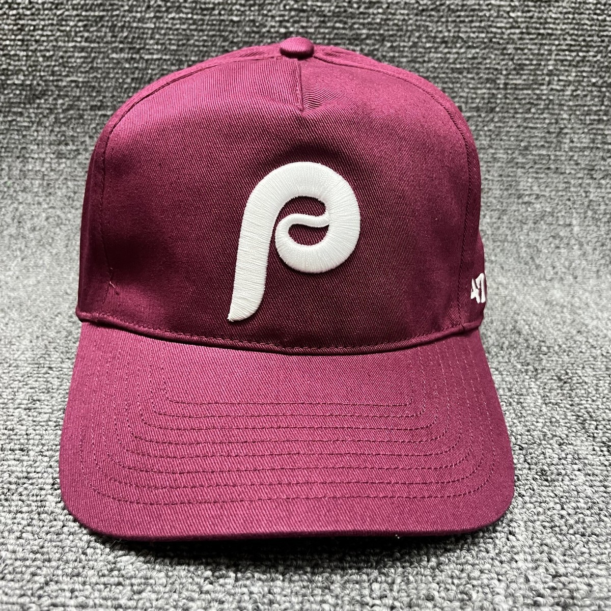 Philadelphia Phillies '47 Sure Shot MVP Snapback Hat Burgundy Maroon White P