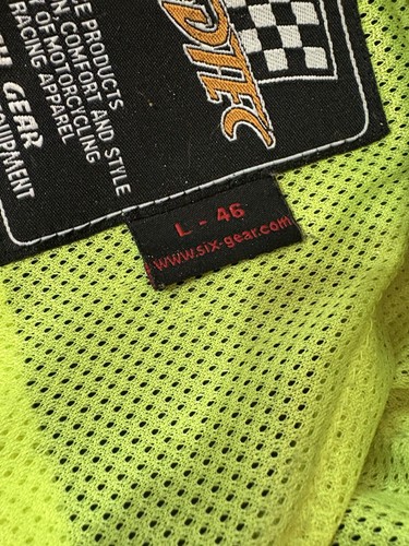 hi-viz Yellow Joy motorcycle mesh protection jacket P-P 22 length 24 Lg 46 - Picture 7 of 10