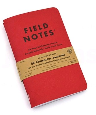 Field Notes 5E Character Journals - 4.75'' x 7.5'' - 64 Pages - Pack of 2
