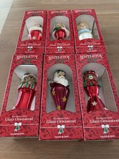 LOT 6 NIB Mistletoe Magic European Style Hand Blown Glass