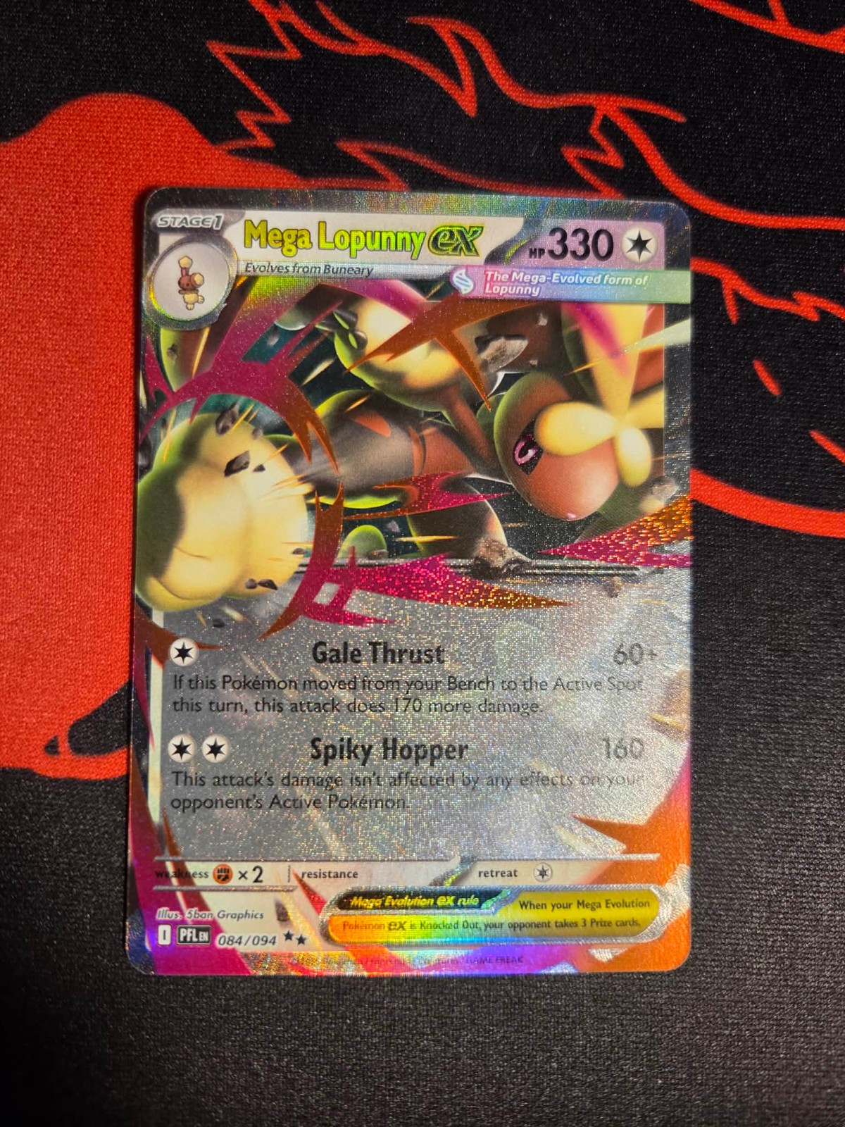 Mega Lopunny ex 084/094 Me02: Phantasmal Flames Holo NM/M