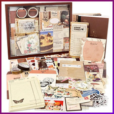 Vintage Scrapbook Zubehör Set 346 Teile, DIY Bullet Journal Kit