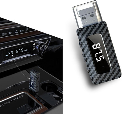 USB Bluetooth 5.3 Car Audio Receiver Wireless Adapter with 3.5mm Aux FM Transmit
