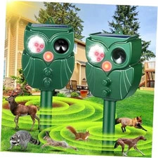 Pack Solar Ultrasonic Animal Repeller Cat Repellent Outdoor with Motion 2