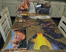  Tyco Marchon Canyon of Doom  Slot Car Backdrop Replacement Pieces Not Complete 