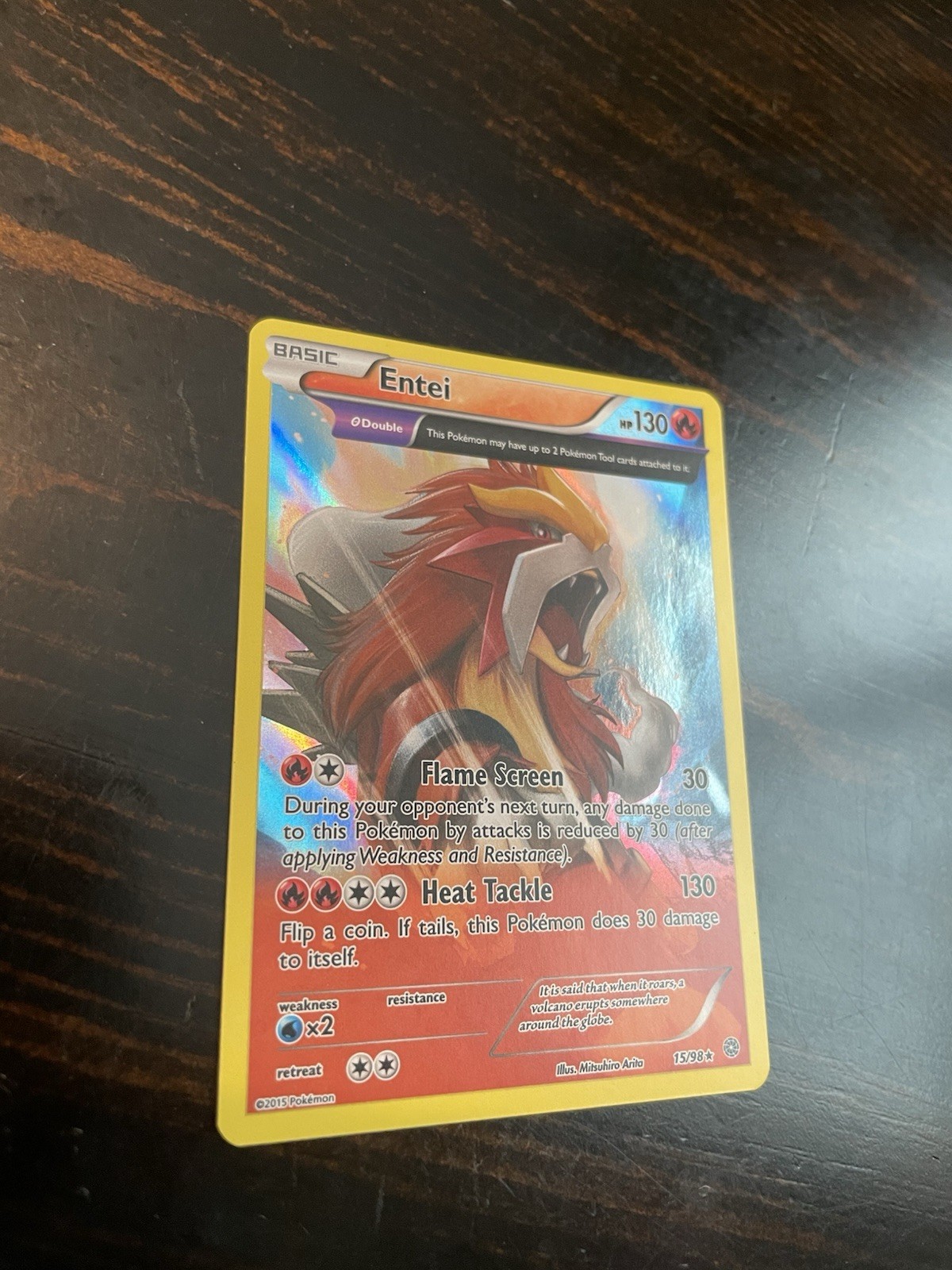 Pokemon Ancient Origins Entei 15/98 XY Holo, NM