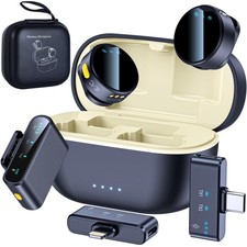 Wireless Lavalier Microphone for iPhone/Android/, 200ft Range, Mini Microphon...