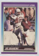 1990 Score Vai Sikahema (Wearing Helmet on Back) #136 2u3