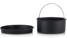 Cook's Essentials Set of 2 Air Fryer Accessories -Pizza Pan & Baking Tin - New