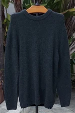 SCOTCH & SODA AMSTERDAM Men's Crew Dark Green Sweater Wool Blend L/S EUC Size XL