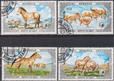 Used stamps  Fauna Horses 1986 from Mongolia avdpz