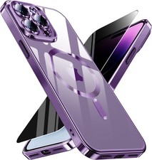 iPhone 14 Pro Max Case Magnetic Privacy Screen Protector Full Camera Cover Soft
