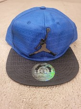 Air Jordan Jumpman Adjustable Cap Hat Youth One Size Blue Metal Logo