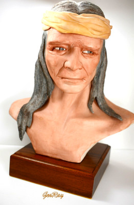Porcelain Bust by Edward J Rohn  Apache Indian Bust Sculpture Limited Edition