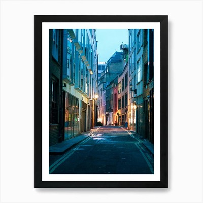 Soho London Urban Street Kunstdruck gerahmt Wandbild Poster Leinwanddruck Bild