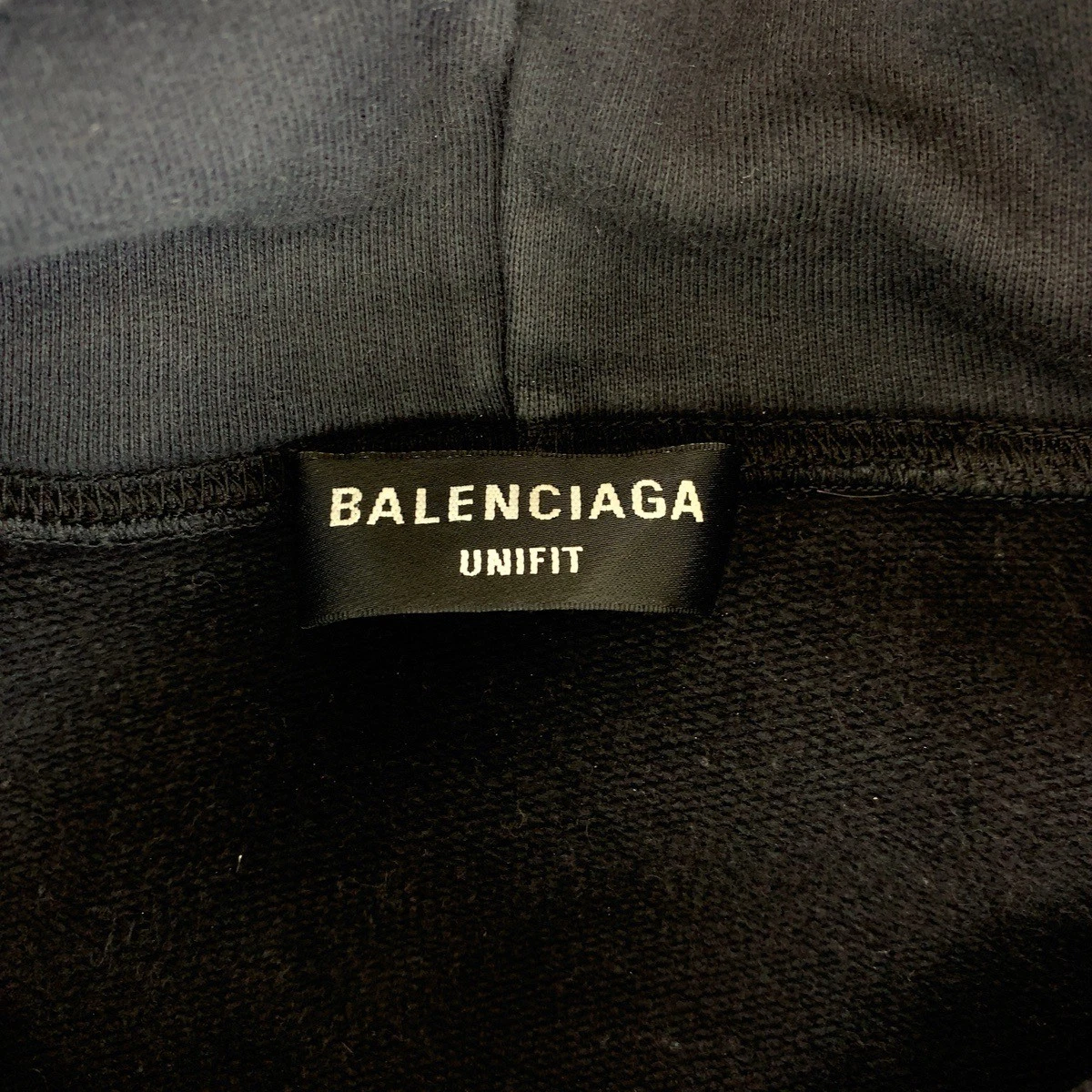 Felpa con cappuccio BALENCIAGA 22AW Taping logo PJ87 697879 TMVH2 Parker cotone nero