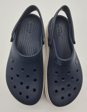 Crocs Crocband Platform Clogs Style 205434 Blue White Shoes Pull-on Size M7/W9