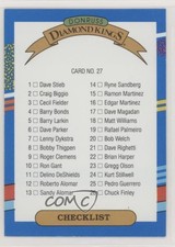 1991 Donruss Diamond Kings Checklist (2 Yellow Stripes on Right Border) #27 0e4k