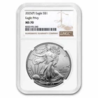 2025-P Silver American Eagle Proof - Eagle Privy - NGC PF70 Ultra Cameo