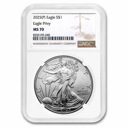 2025-P Silver American Eagle Proof - Eagle Privy - NGC PF70 Ultra Cameo